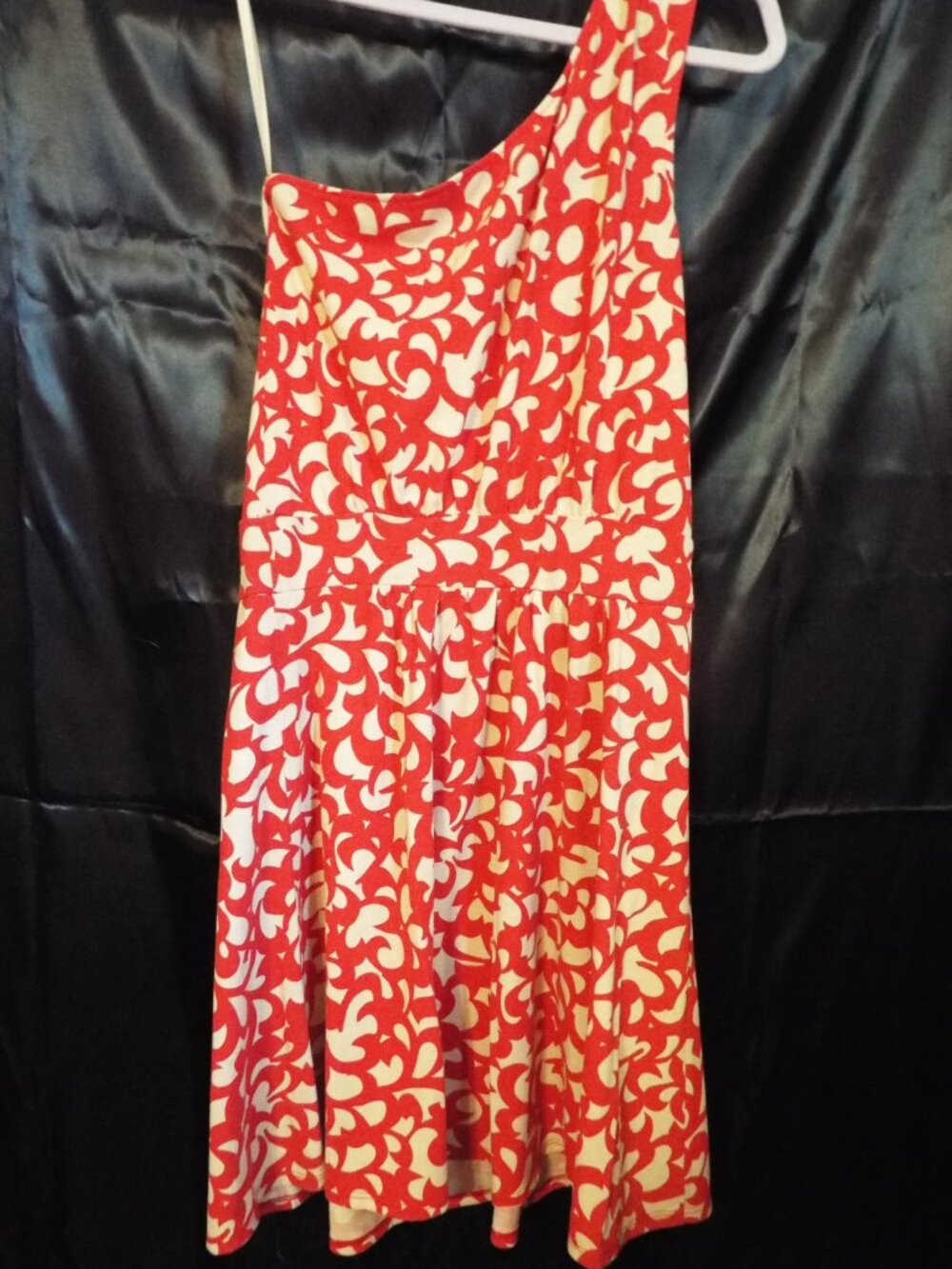 GAP Red & White One Shoulder Strap Dress Size Medium